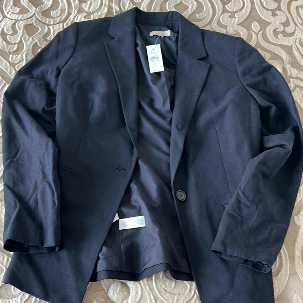 LOFT Black Sport Coat with Notched Lapels